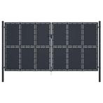 vidaXL Tuinpoort staal 400x175 cm antraciet, Tuin en Terras, Verzenden, Nieuw