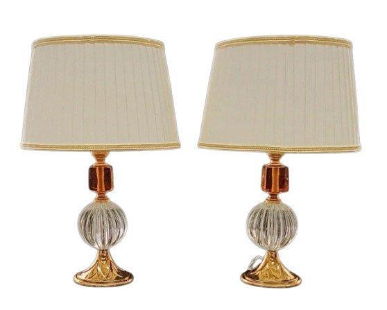 Lampe de table (2) - Verre de Murano - Chique, Antiek en Kunst, Curiosa en Brocante