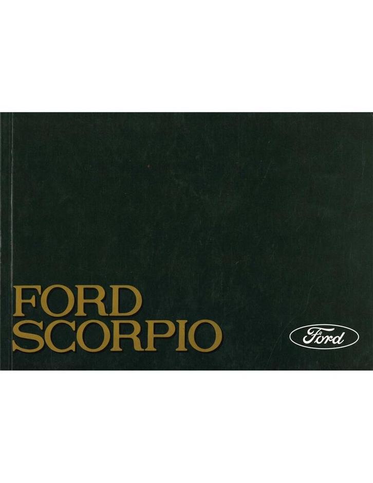 1989 FORD SCORPIO INSTRUCTIEBOEKJE NEDERLANDS, Autos : Divers, Modes d'emploi & Notices d'utilisation