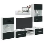 vidaXL 5-delige Tv-meubels met LED-verlichting bewerkt hout, Maison & Meubles, Verzenden