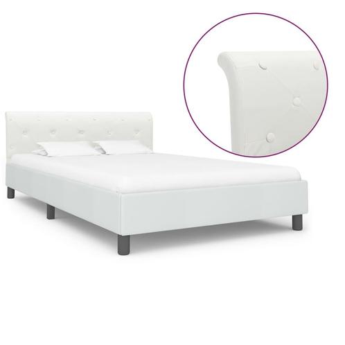 vidaXL Bedframe kunstleer wit 120x200 cm, Huis en Inrichting, Slaapkamer | Bedden, Nieuw, Verzenden