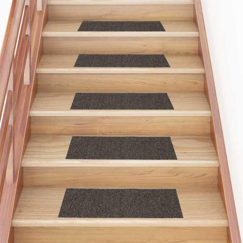 vidaXL Trapmatten zelfklevend 30 st 60x25 cm rechthoekig, Doe-het-zelf en Bouw, Ladders en Trappen, Nieuw, Verzenden