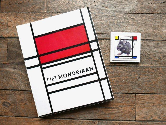 Jos Verheugen - Free after Mondrian, with Mouse (M969, XXS), Antiek en Kunst, Kunst | Schilderijen | Modern