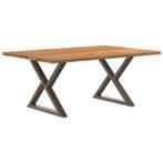 vidaXL Eettafel rechthoekig 180x120x74 cm massief eikenhout, Huis en Inrichting, Tafels | Eettafels, Verzenden, Nieuw