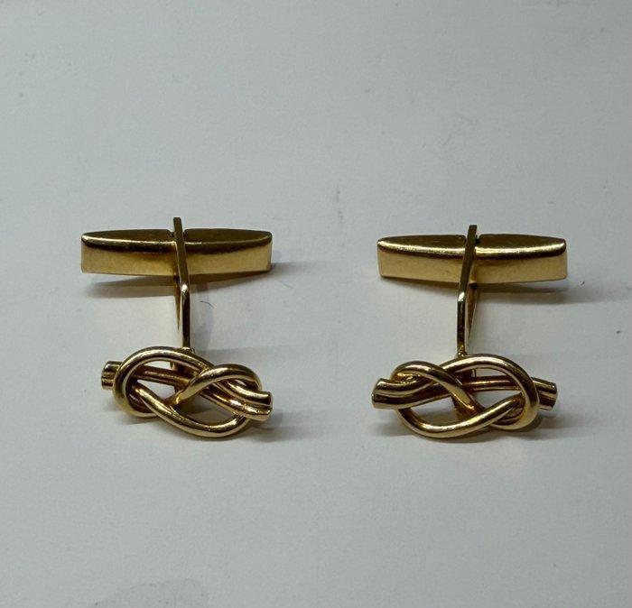 Manchetknopen - 18 karaat Geel goud - Manchetknopen met, Handtassen en Accessoires, Antieke sieraden