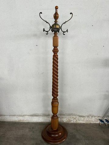 Kapstok - Hout, Verguld messing - Vintage kleerhanger