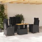 vidaXL Ensemble à manger de jardin 4 pcs avec coussins, Jardin & Terrasse, Verzenden, Neuf