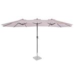 Parasol Iseo - 460x270cm - Premium parasol | Beige, Tuin en Terras, Verzenden, Nieuw