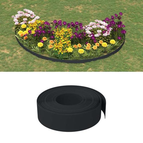 vidaXL Tuinranden 4 st 10 m 15 cm polyetheen zwart, Tuin en Terras, Bielzen en Borduren, Nieuw, Verzenden