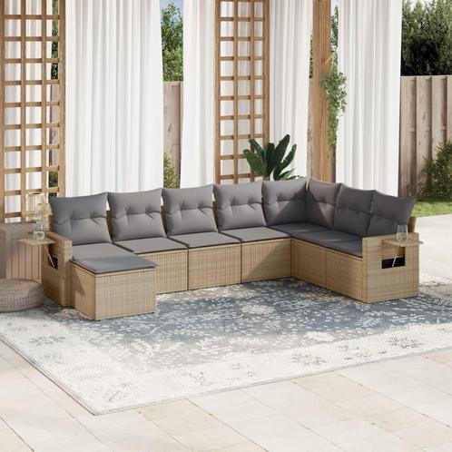 vidaXL Salon de jardin avec coussins 8 pcs beige rÃ©sine, Jardin & Terrasse, Ensembles de jardin, Salons de jardin, Neuf, Envoi