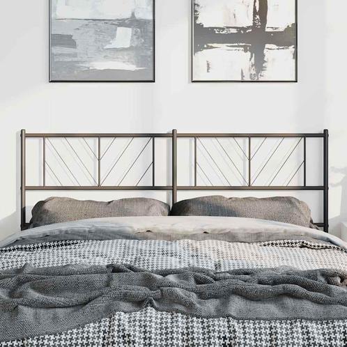 vidaXL Hoofdbord 150 cm metaal zwart, Huis en Inrichting, Slaapkamer | Bedden, Nieuw, Verzenden