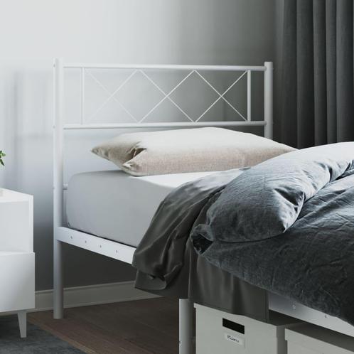 vidaXL Tête de lit métal blanc 80 cm, Huis en Inrichting, Slaapkamer | Bedden, Verzenden