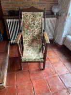 Fauteuil - Damast - Antieke relaxstoel, Antiek en Kunst