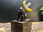 Beeld, Gorilla - 16.5 cm - Brons, Marmer, Antiek en Kunst