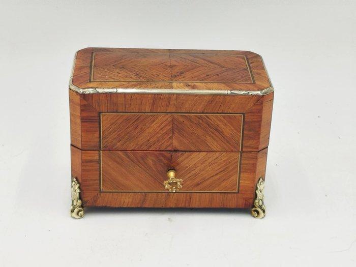 Flacon de parfum - Bois, Laiton, Verre - Coffret senteur, Antiquités & Art, Antiquités | Autres Antiquités