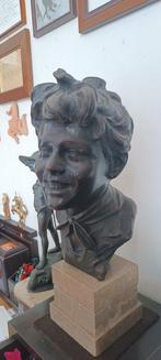 Buste, Scugnizzo - 47 cm - Bronze, Marbre, Antiek en Kunst