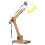 vidaXL Bureaulamp industrieel rond E27 58x18x90 cm wit, Verzenden, Nieuw