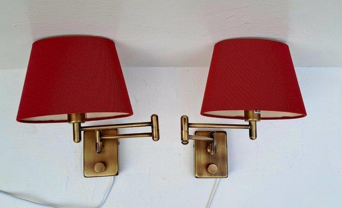 Wandlamp (2) - Messing - Twee elegante wandlampen, Antiek en Kunst, Curiosa en Brocante