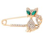 Fako Bijoux - Sierspeld / Sjaalspeld - Kat - Kristal -, Verzenden, Nieuw