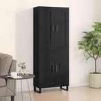 vidaXL Highboard 2 pcs Zwart eiken 69.5 x 34 x 180 cm, Huis en Inrichting, Kasten | Dressoirs, Verzenden, Nieuw