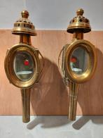 Lanterne (2) - Laiton - lampe carrosse antique en laiton, Antiek en Kunst, Curiosa en Brocante