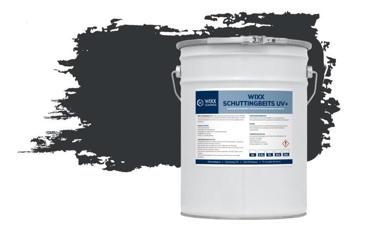 Wixx Schuttingbeits UV+ RAL 7021 | Zwartgrijs 1L, Doe-het-zelf en Bouw, Verf, Beits en Lak, Nieuw, Verzenden