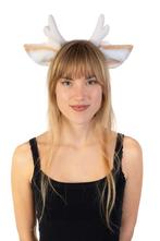 Haarband Luxe Hert Gewei Oortjes Beige Wit Rendier Diadeem E, Ophalen of Verzenden, Nieuw