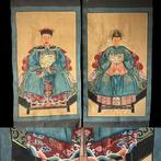 Groot Chinees voorouderdoek - Doek, pigment - China - 2e, Antiek en Kunst