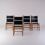 Bernini - Carlo Scarpa - Chaise (4) - 783 Kentucky - Noyer, Antiek en Kunst