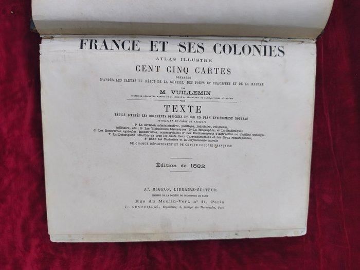 M. Vuillemin - France et ses colonies : Atlas illustré -, Antiek en Kunst, Antiek | Boeken en Manuscripten