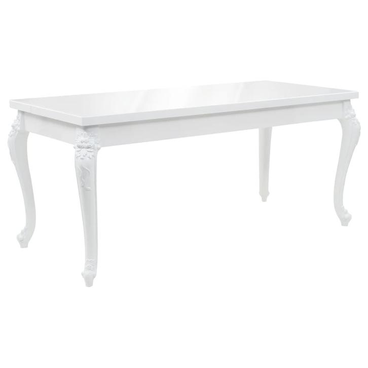 vidaXL Eettafel 179x89x81 cm hoogglans wit, Huis en Inrichting, Tafels | Eettafels, Nieuw, Verzenden