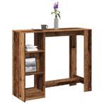 vidaXL Table de bar avec étagère vieux bois bois, Maison & Meubles, Verzenden, Neuf