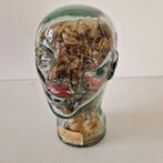 Vaas - Glas - Tête à chapeau - Marotte, Antiek en Kunst