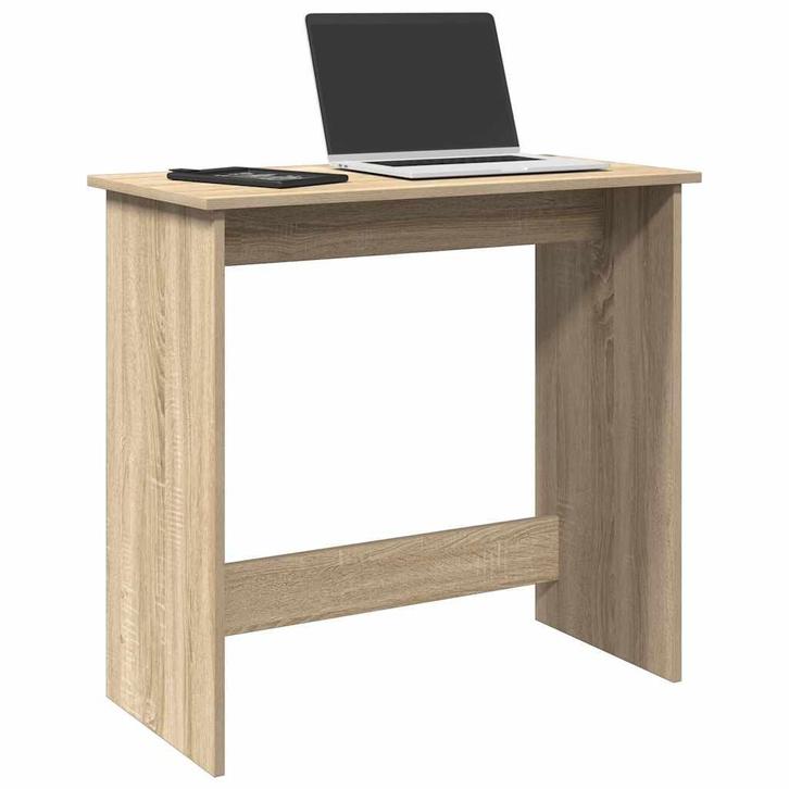 vidaXL Bureau 80x40x75 cm bewerkt hout sonoma eikenkleurig, Huis en Inrichting, Bureaus, Nieuw, Verzenden