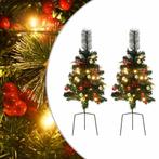 vidaXL Tuinkerstbomen 2 st met verlichting 76 cm PVC, Diversen, Verzenden, Nieuw