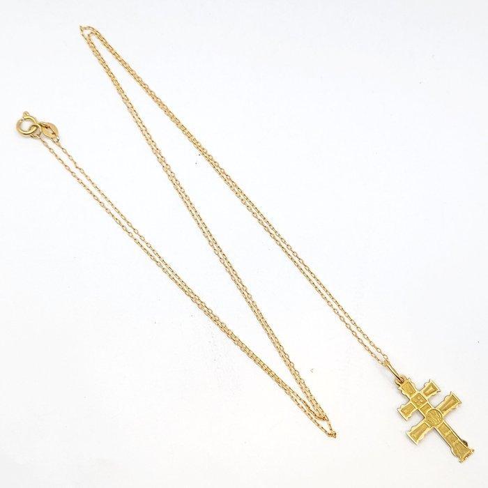 Ketting met hanger - 18 karaat Geel goud, Handtassen en Accessoires, Antieke sieraden