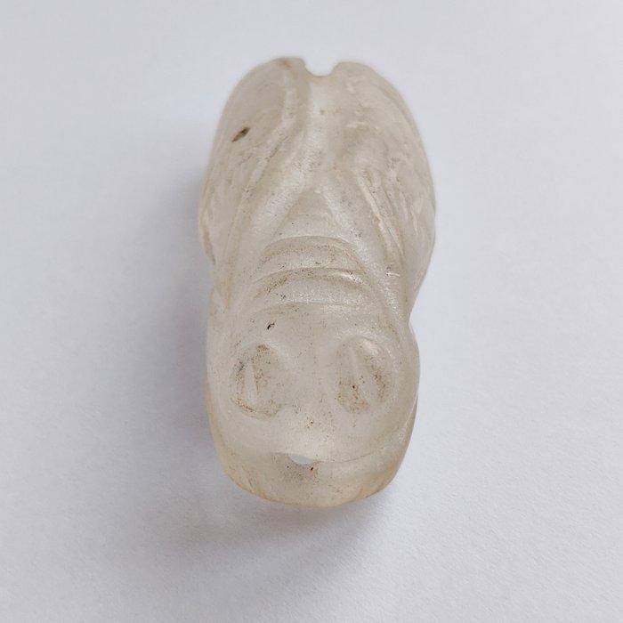 Oud Tibetaans Kristal Zeldzame cricket kraal talisman - 74, Antiek en Kunst, Antiek | Overige Antiek