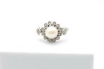 Ring - 18 karaat Witgoud Parel - Spinel, Handtassen en Accessoires, Ringen, Nieuw