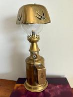Lampe Pigeon - Lampe à huile - Laiton, Verre - RARE avec
