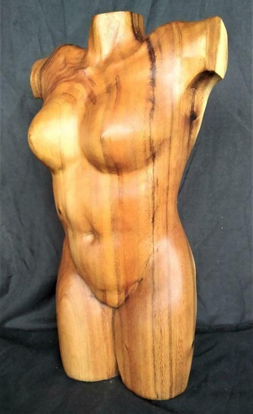 Torso vrouwenbeeld, Suarhout, Bali, Indonesie, Handgesneden, Antiquités & Art, Art | Sculptures & Bois, Enlèvement ou Envoi
