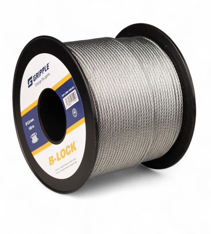 Staalkabel op rol -2.5 mm 150 meter op katrol, Tuin en Terras, Overige Tuin en Terras, Verzenden