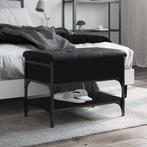vidaXL Schoenenbank 62x42x45 cm bewerkt hout zwart, Verzenden, Nieuw