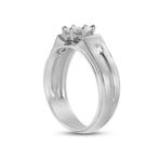 Ring - 18 karaat Witgoud - 0.58ct. tw. Diamant (Natuurlijk), Nieuw