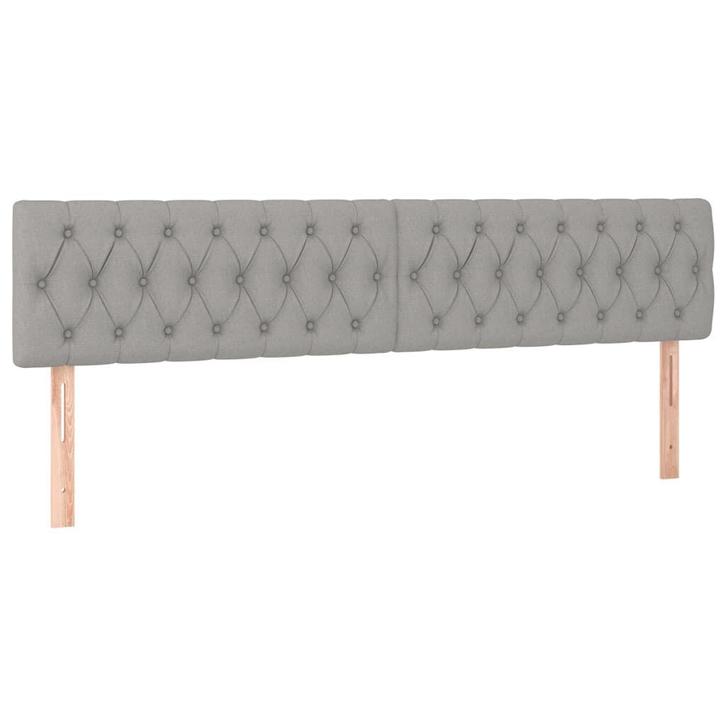 Hoofdbord Set - Lichtgrijs - 100cm | OP = OP, Huis en Inrichting, Slaapkamer | Bedden, 100 cm, Verstelbaar, Grijs, Nieuw, Stof
