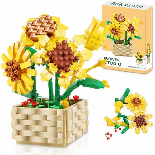 Bloemen bouwset Zonnebloem, Kinderen en Baby's, Speelgoed | Bouwstenen, Nieuw, Overige merken, Ophalen of Verzenden