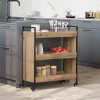 vidaXL Keuken Trolley artisanaal eikenkleurig 70 x 30 x 82, Verzenden, Nieuw