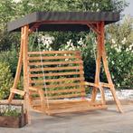 vidaXL Schommelbank met luifel vurenhout met teak afwerking, Tuin en Terras, Verzenden, Nieuw