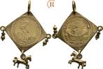 Zilverne vergoudete Klippe des Doppeldukaten 1717 Nuernbe..., Postzegels en Munten, Penningen en Medailles, Verzenden