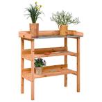 vidaXL Plantentafel met schappen 78x38x82,5 cm vurenhout, Tuin en Terras, Verzenden, Nieuw