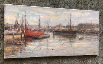 Evert Moll (1878-1955) - Binnenhaven van Scheveningen